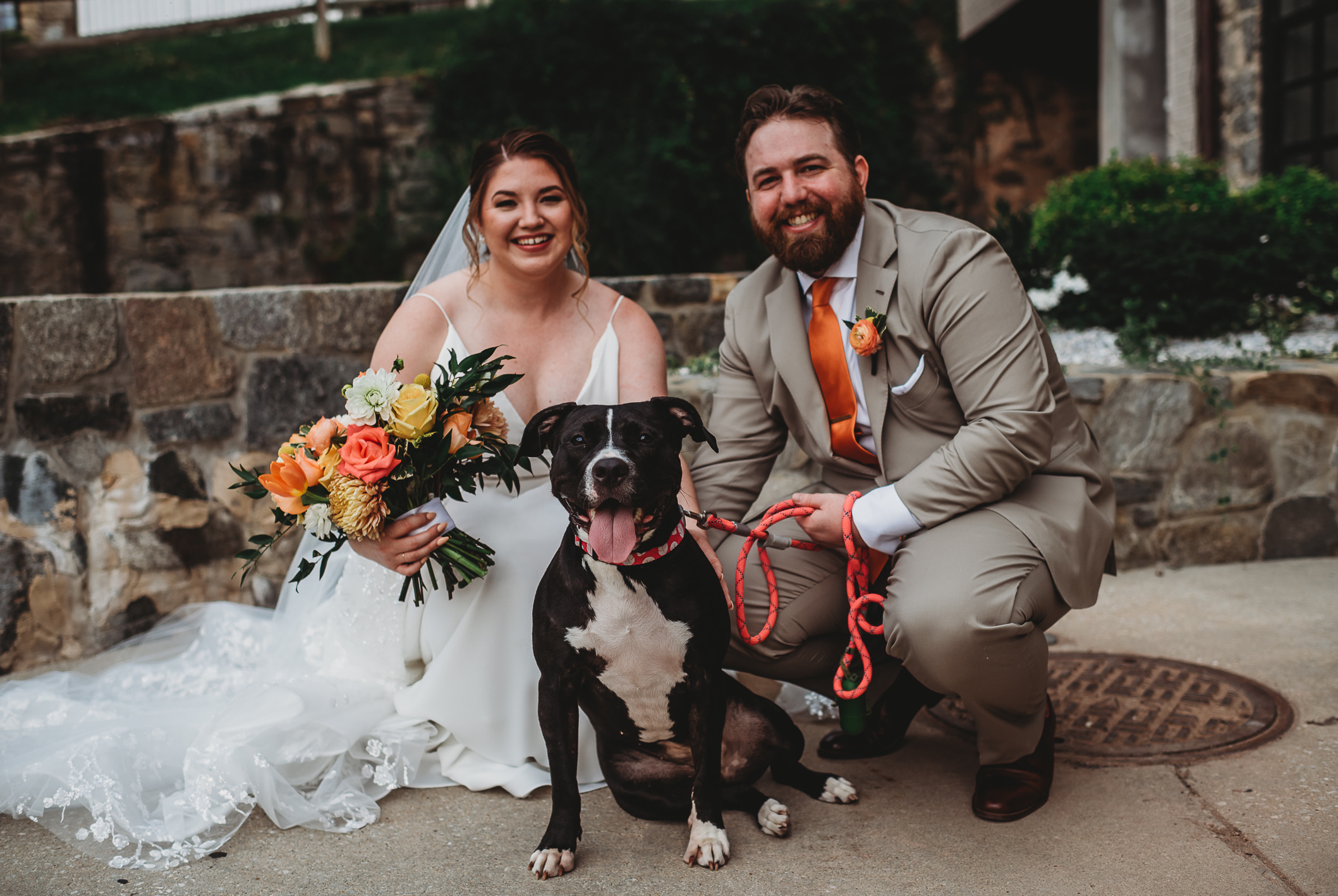 A colorful, summer wedding at Mainstreet Ballroom in historic Ellicott City, Maryland. Captured by Brittany Dunbar Photography, an Ellicott City Wedding Photographer.