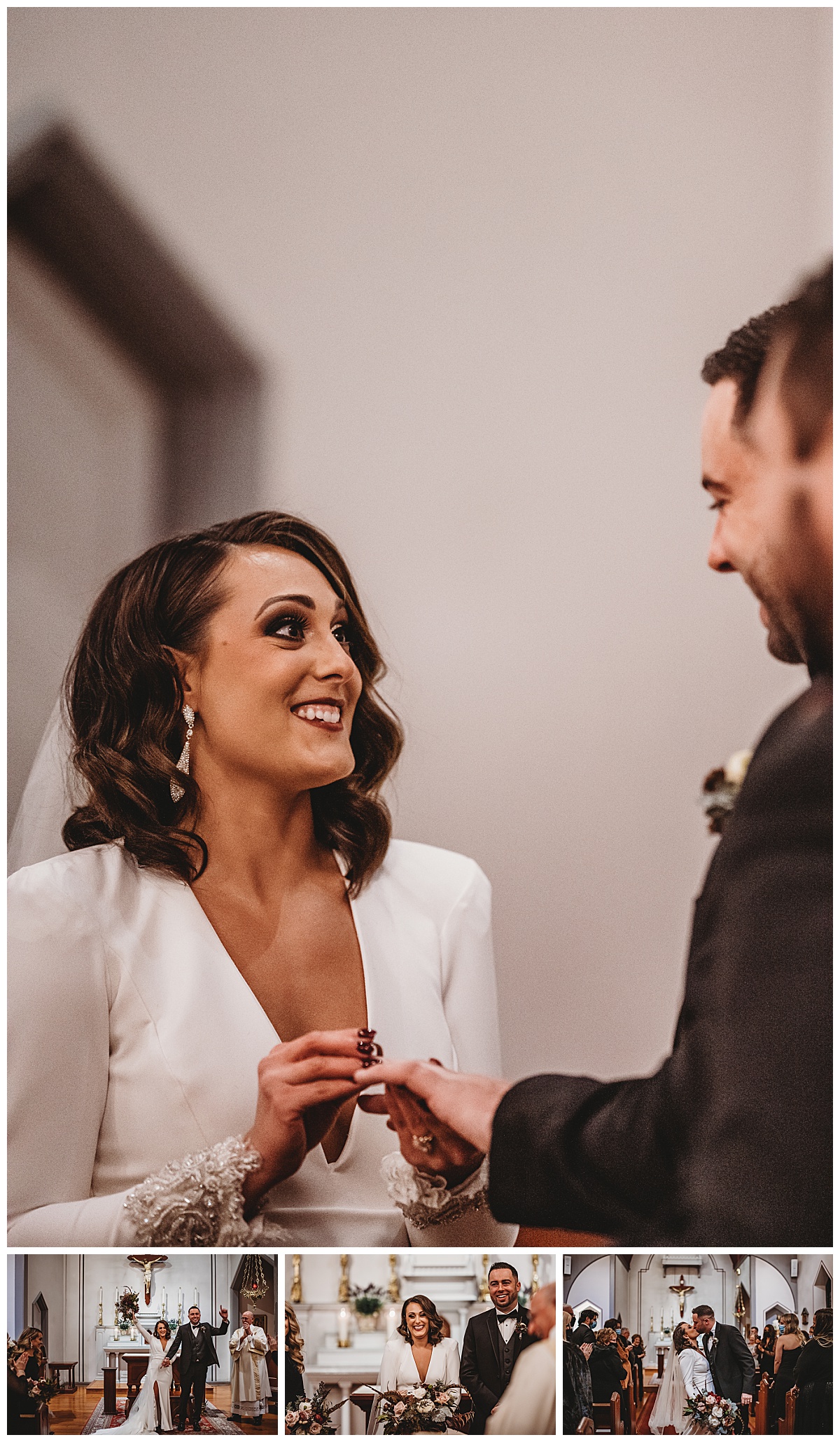 Wedding ceremony for a moody winter wedding in Baltimore by Brittany Dunbar Photography, a Baltimore Wedding Photographer.