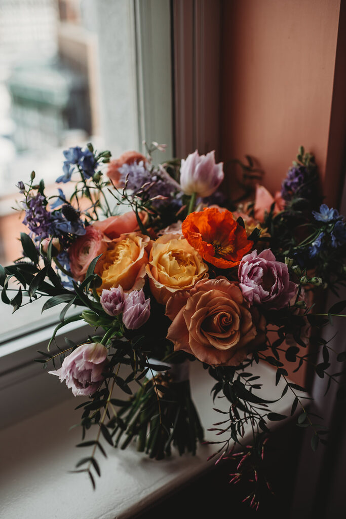 Baltimore wedding photographers capture bridal bouquet