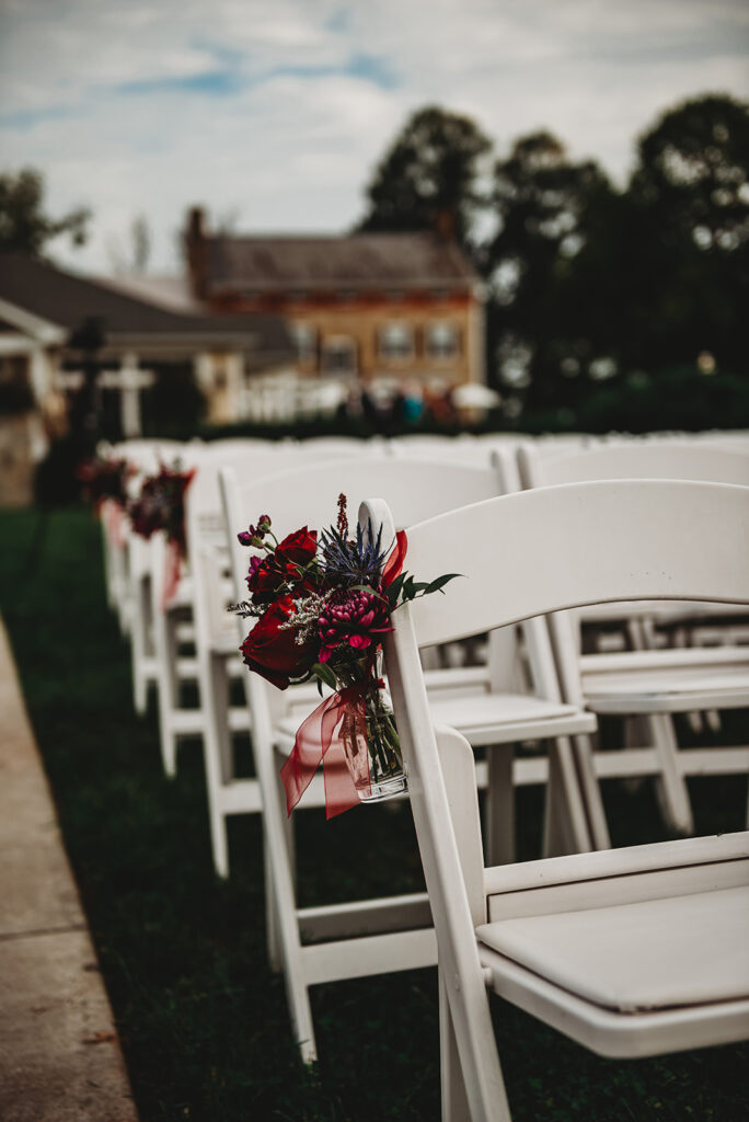Baltimore wedding photographers capture seats at ceremony site