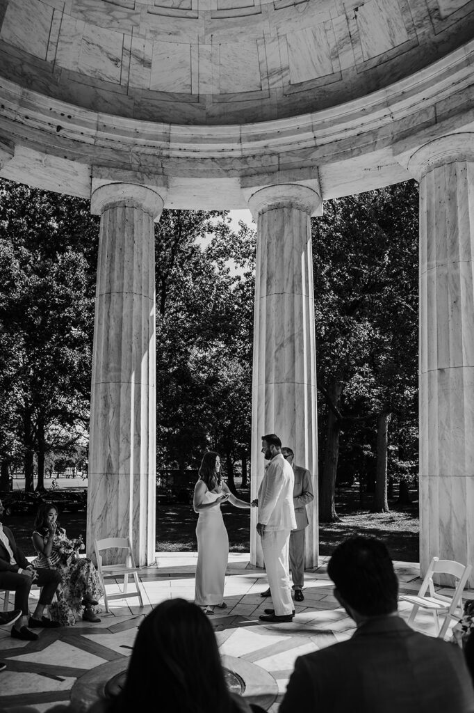 Baltimore wedding photographer captures intimate wedding ceremony at War Memorial