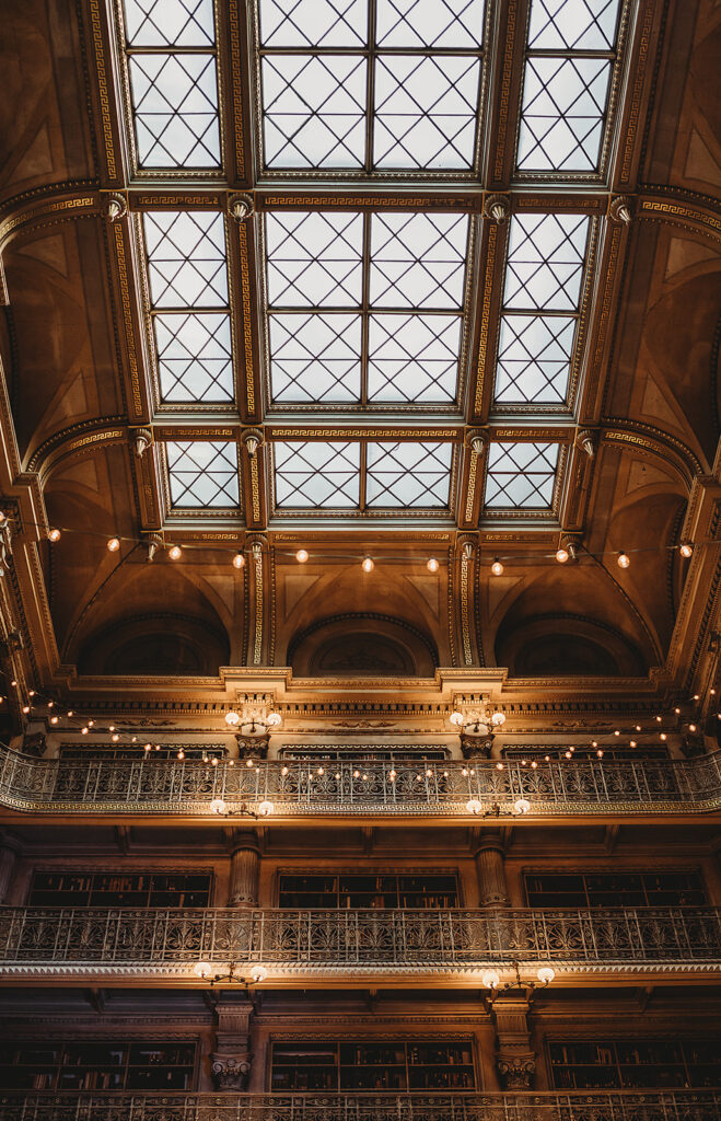 Baltimore wedding photographer captures inside of Baltimore library