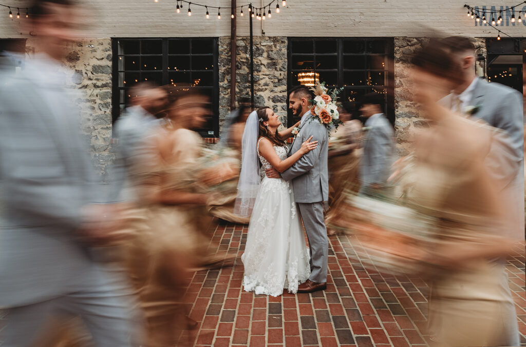 Maryland wedding photographer captures bride and groom dancing together