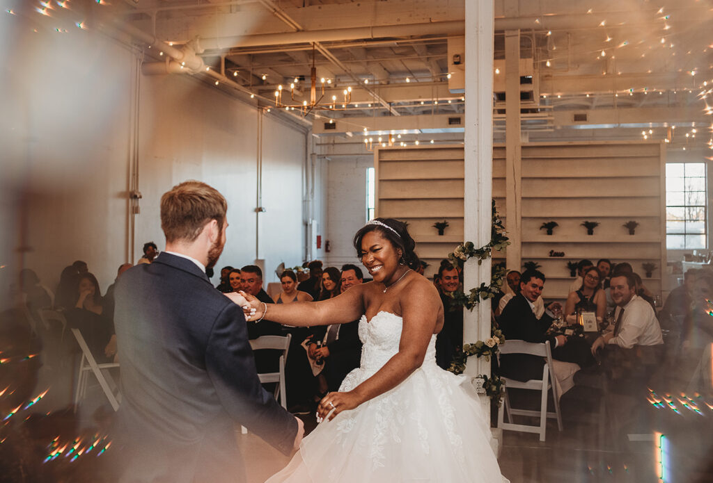 Baltimore wedding photographers capture couple dancing during reception