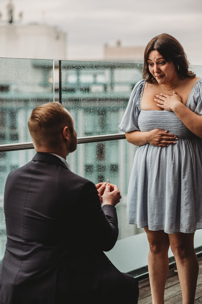 Baltimore Wedding Photographer captures woman being surprised by proposal